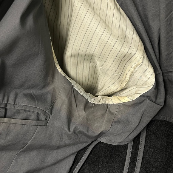 John Varvatos Grey double breasted trench coat. Size small - Picture 10 of 16